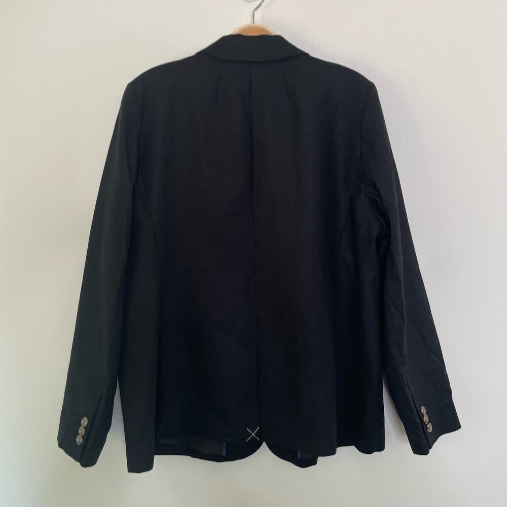 NWT J. Crew Factory‎ Linen-blend Holland Blazer Black Size 18 AL222 Career Work - Picture 4 of 12